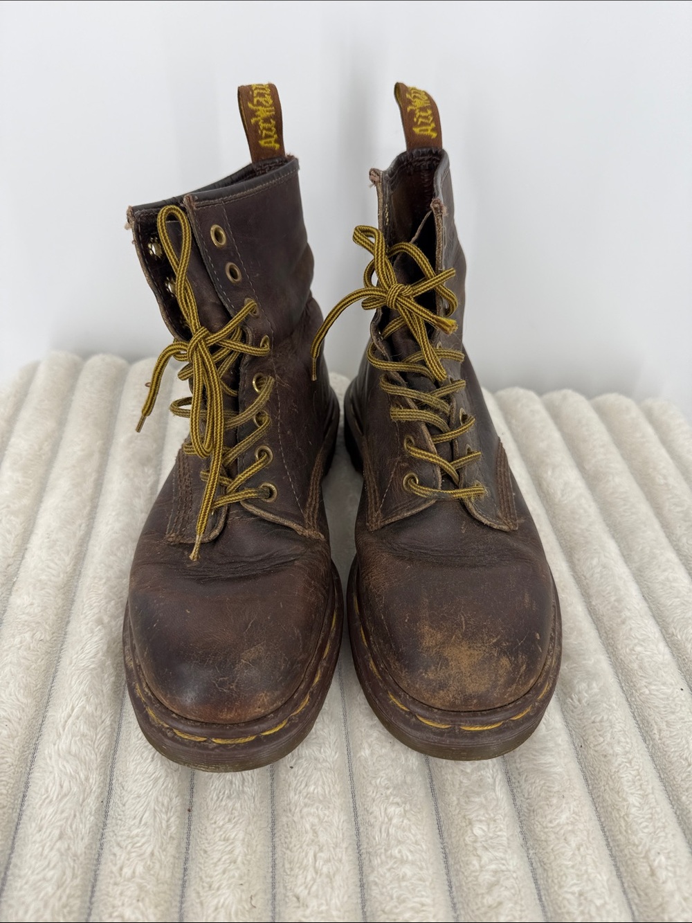 Dr Martens 1460 Crazy Horse Brown Leather Boots size 7 - Picture 5 of 8
